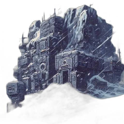 robot, building, concept art, fantasy art transparent PNG cut-out