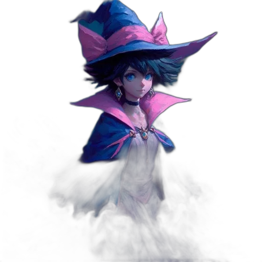 hat, staff, dress, creature transparent PNG cut-out