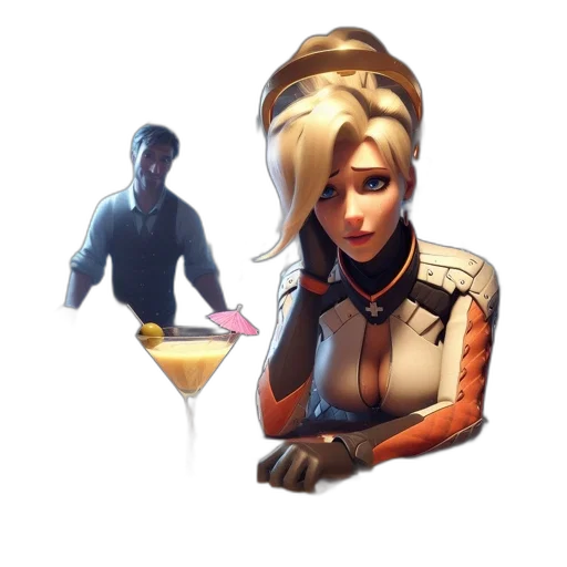 staff, weapon, face, jacket transparent PNG cut-out