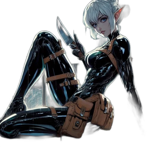 robot, staff, weapon, creature transparent PNG cut-out