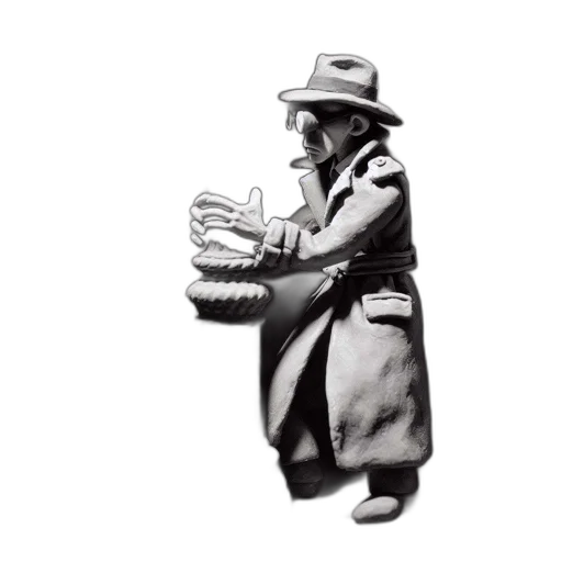 jacket, hat, robot, bottle transparent PNG cut-out