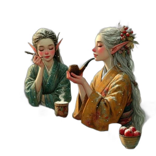 jewelry, staff, oil painting, fantasy art transparent PNG cut-out