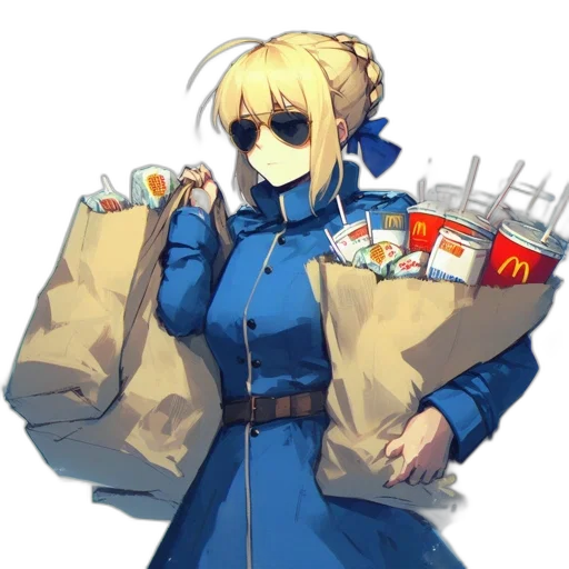 jacket, food, staff, robot transparent PNG cut-out