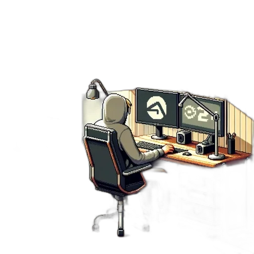 furniture, concept art, 3d render, pixel art transparent PNG cut-out