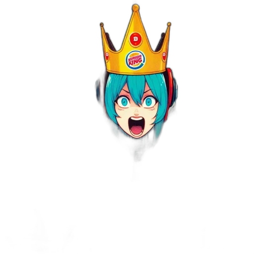 crown, hat, staff, face transparent PNG cut-out