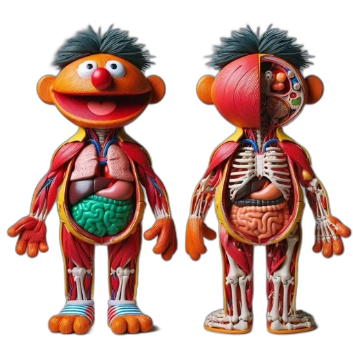 3d render, concept art, two, dissections transparent PNG cut-out
