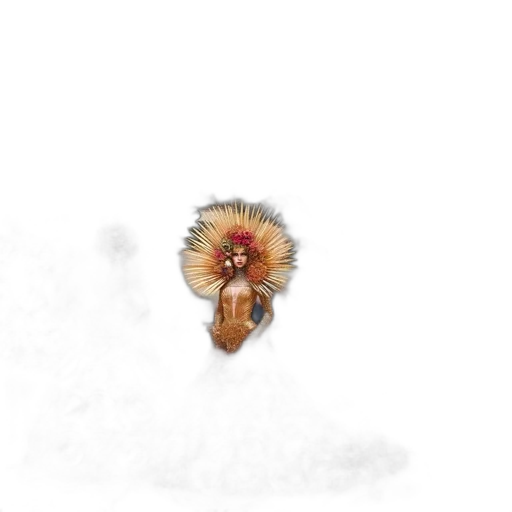 flower, crown, hair, dragon transparent PNG cut-out