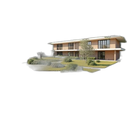 building, 3d render, photorealistic, concept art transparent PNG cut-out
