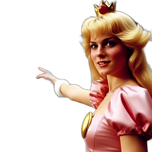 crown, dress, face, photorealistic transparent PNG cut-out