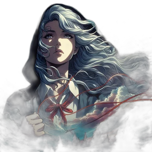 jacket, face, sword, staff transparent PNG cut-out