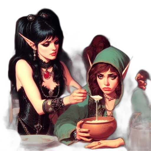 fantasy art, concept art, comic book art, oil painting transparent PNG cut-out