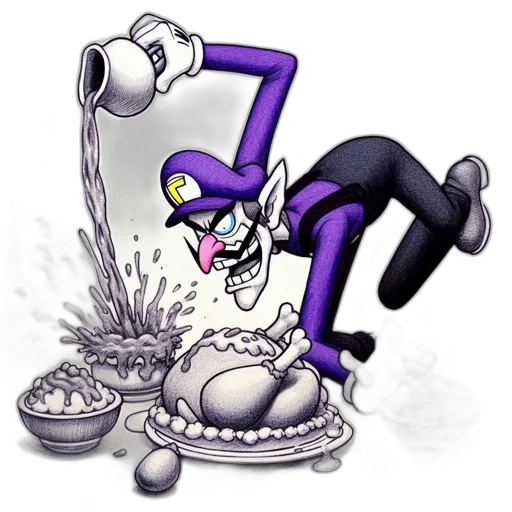 food, concept art, cartoon, comic book art transparent PNG cut-out