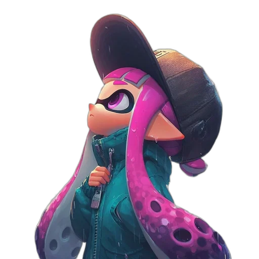 jacket, hat, dress, staff transparent PNG cut-out