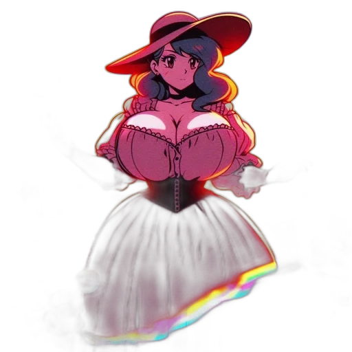 dress, hat, crown, staff transparent PNG cut-out