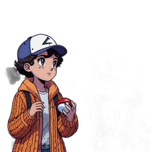 jacket, hat, creature, concept art transparent PNG cut-out