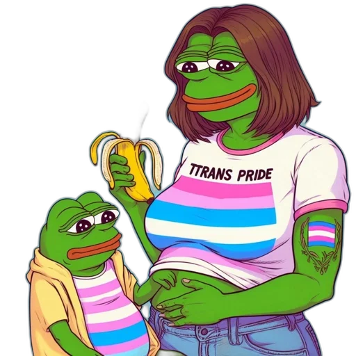 dress, two, frogs, one transparent PNG cut-out