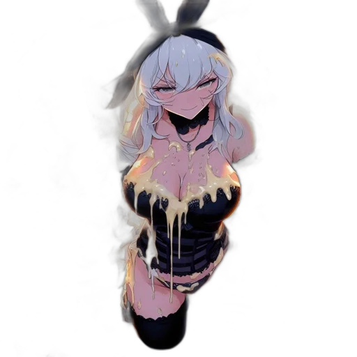 dress, mask, creature, staff transparent PNG cut-out