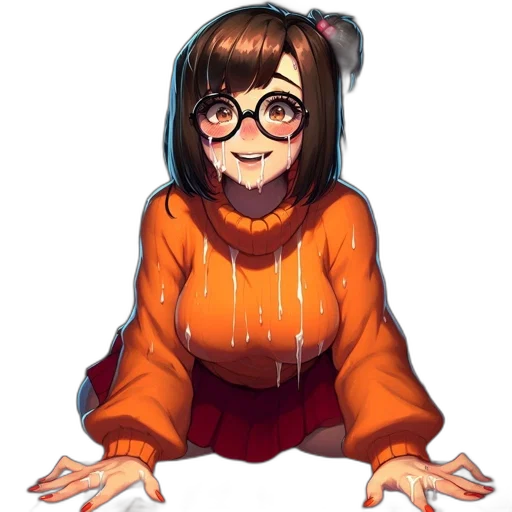 dress, creature, jacket, staff transparent PNG cut-out