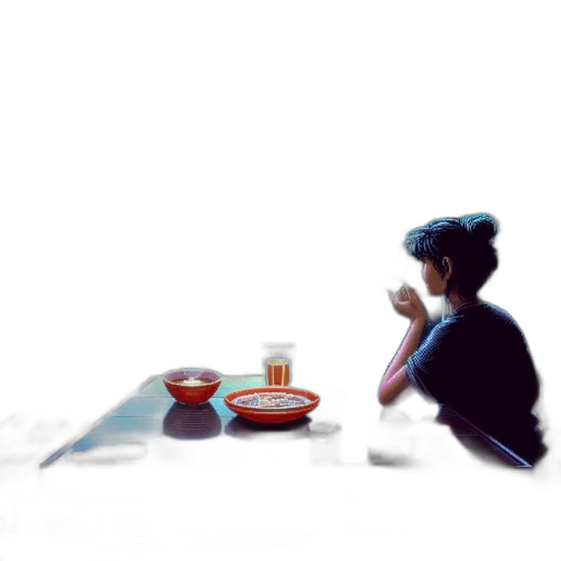 food, concept art, photorealistic, 3d render transparent PNG cut-out