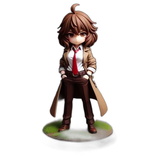 jacket, staff, concept art, 3d render transparent PNG cut-out