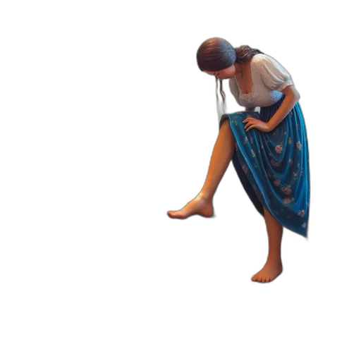 dress, shoes, staff, jewelry transparent PNG cut-out