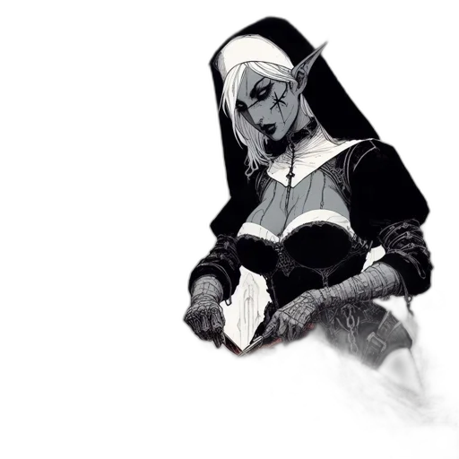 mask, sword, staff, jacket transparent PNG cut-out