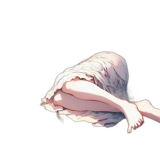 dress, creature, hair, mask transparent PNG cut-out