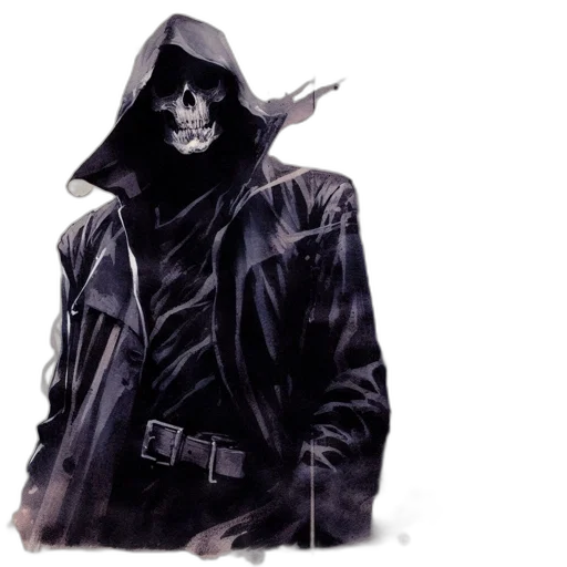 jacket, mask, staff, weapon transparent PNG cut-out