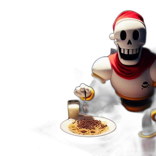 robot, food, 3d render, concept art transparent PNG cut-out