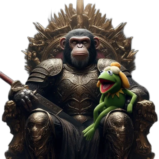 crown, animal, sword, concept art transparent PNG cut-out