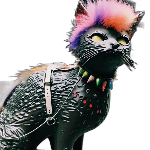 animal, creature, staff, cyberpunk transparent PNG cut-out