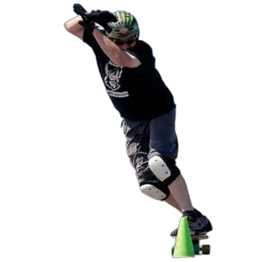 3d render, skateboarder, wearing, knee transparent PNG cut-out