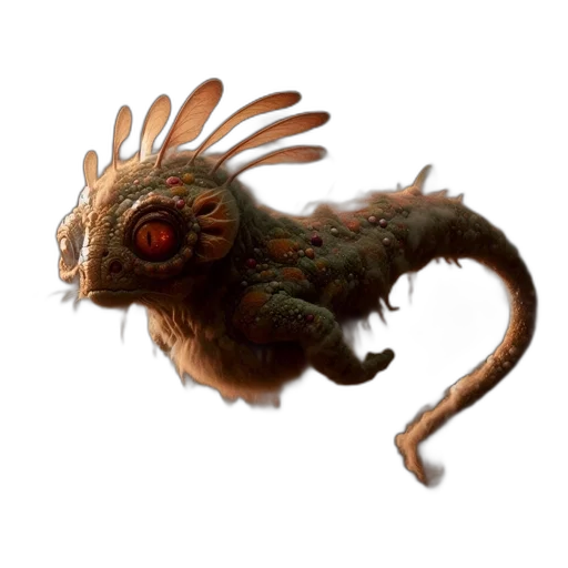 creature, dragon, animal, staff transparent PNG cut-out