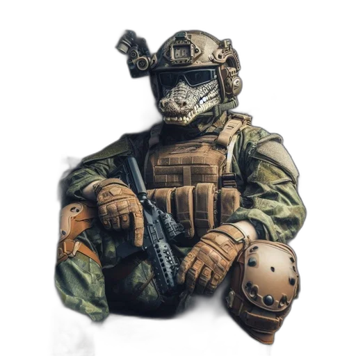 weapon, mask, face, jacket transparent PNG cut-out