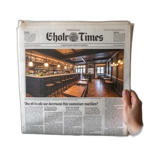 piece, newspaper, restaurant transparent PNG cut-out