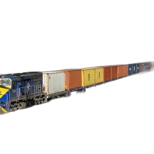 colorful, train, cargo, containers transparent PNG cut-out