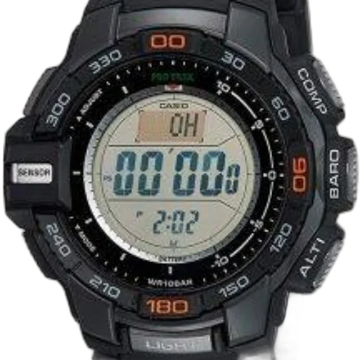 casio, watch, digital, display transparent PNG cut-out
