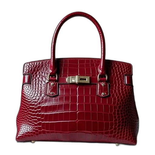 red, bag, magel, crocodile transparent PNG cut-out