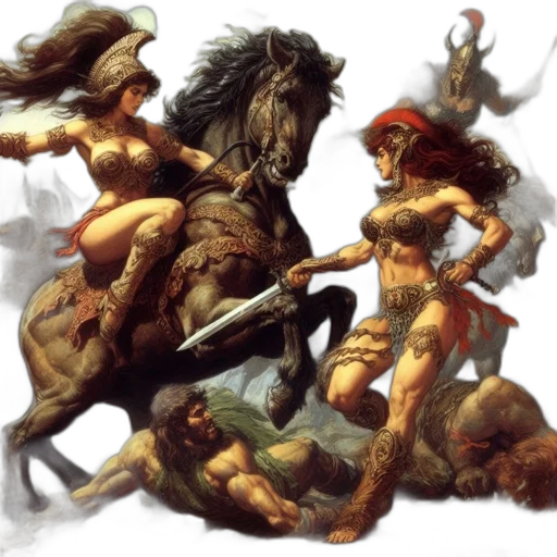 fantasy art, concept art, comic book art, photorealistic transparent PNG cut-out