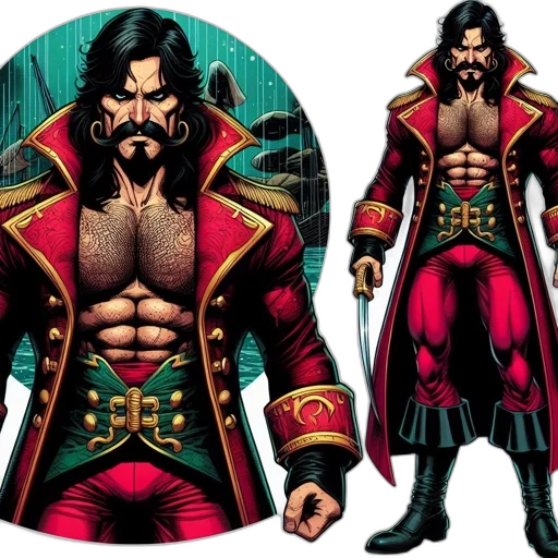 comic book art, concept art, fantasy art, red transparent PNG cut-out