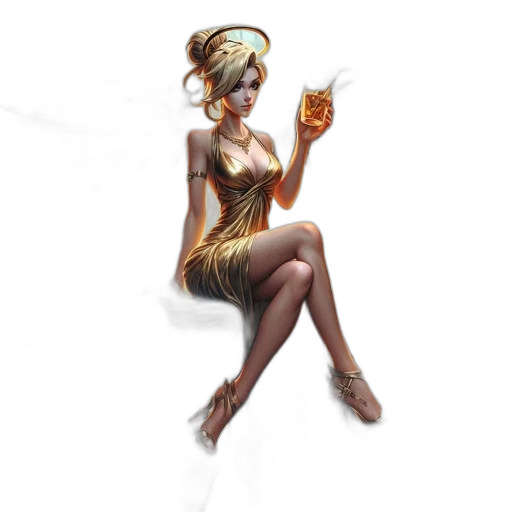 staff, dress, jewelry, concept art transparent PNG cut-out