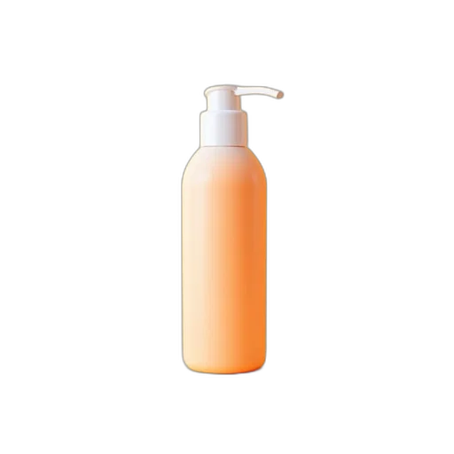 bottle, hair, 3d render, bio transparent PNG cut-out
