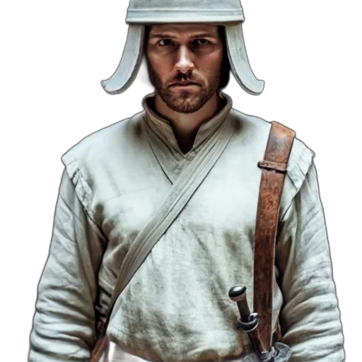 staff, hat, jacket, sword transparent PNG cut-out