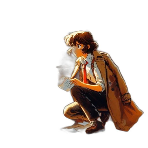 jacket, robot, concept art, watercolor transparent PNG cut-out