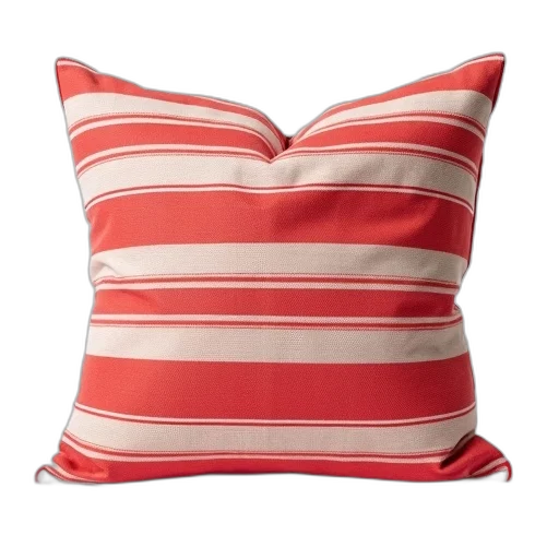 red, white, striped, pillow transparent PNG cut-out