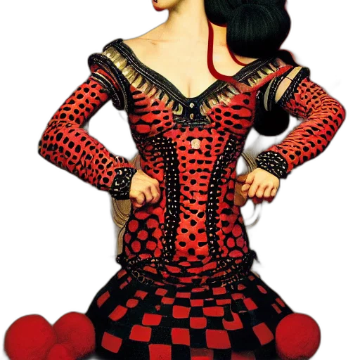 dress, 3d render, cartoon, comic book art transparent PNG cut-out