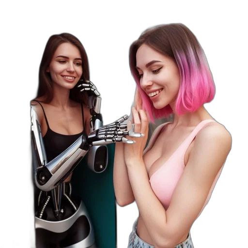 robot, dress, weapon, sword transparent PNG cut-out