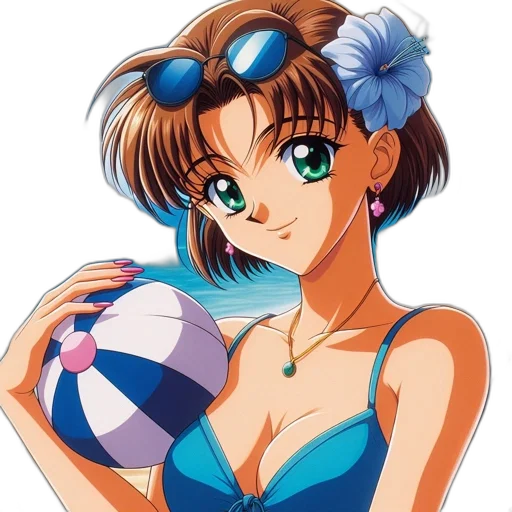vaporwave, anime, cartoon, pixel art transparent PNG cut-out