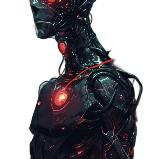 robot, face, dress, creature transparent PNG cut-out