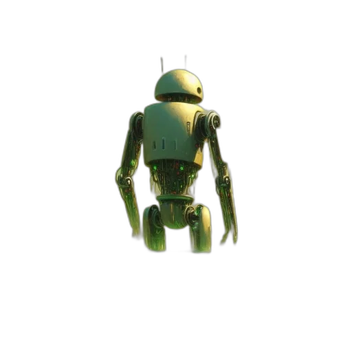robot, creature, weapon, staff transparent PNG cut-out